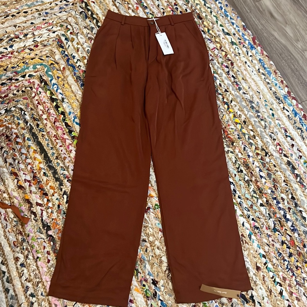 Brand New- Unworn Reformation Petites Mason Pant Size 6P Color:Oxide